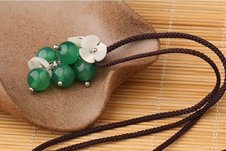 浮嵐暖翠項鏈，復古森系簡約首飾