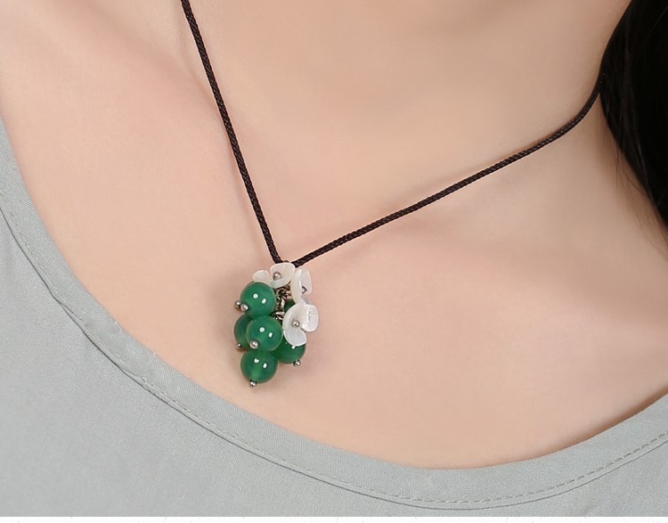 浮嵐暖翠項鏈，復古森系簡約首飾