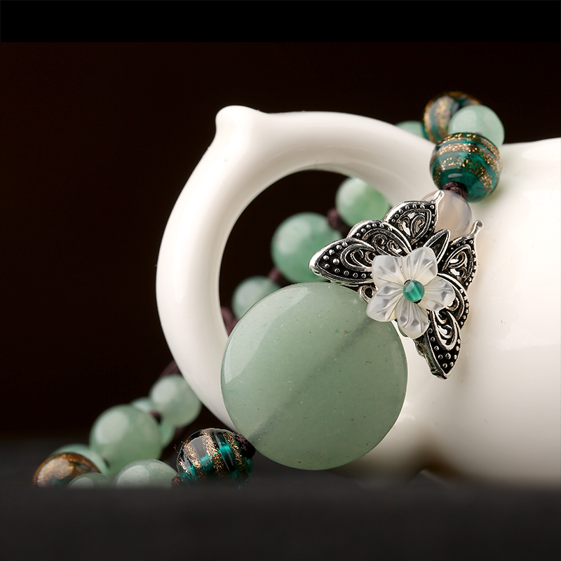 綠色森系手鏈，簡(jiǎn)約個(gè)性蝴蝶手串飾品