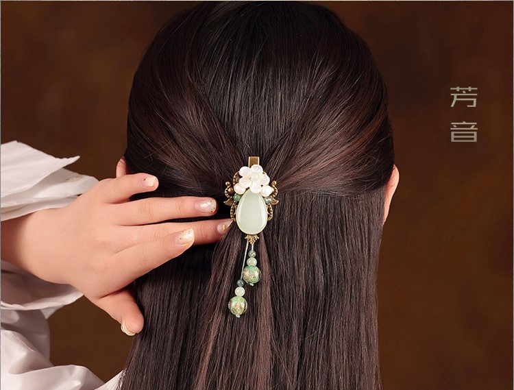 古典簡(jiǎn)約小清新發(fā)夾，優(yōu)雅水滴復(fù)古發(fā)飾頭飾