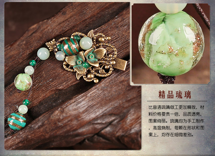 復(fù)古風(fēng)青曼發(fā)夾，優(yōu)雅家佳樂文學(xué)發(fā)飾頭飾