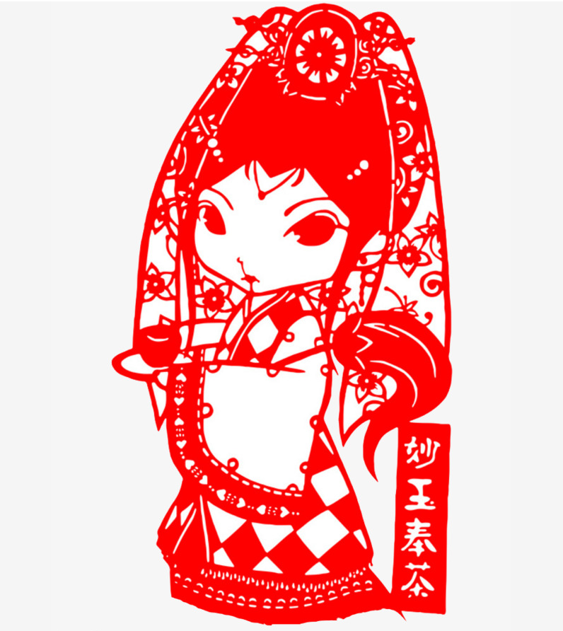 九款紅樓夢人物Q版剪紙：別有風(fēng)味的紅樓風(fēng)情