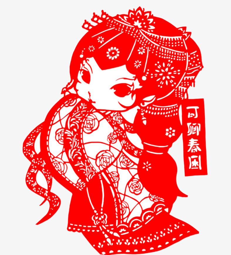 九款紅樓夢人物Q版剪紙：別有風(fēng)味的紅樓風(fēng)情