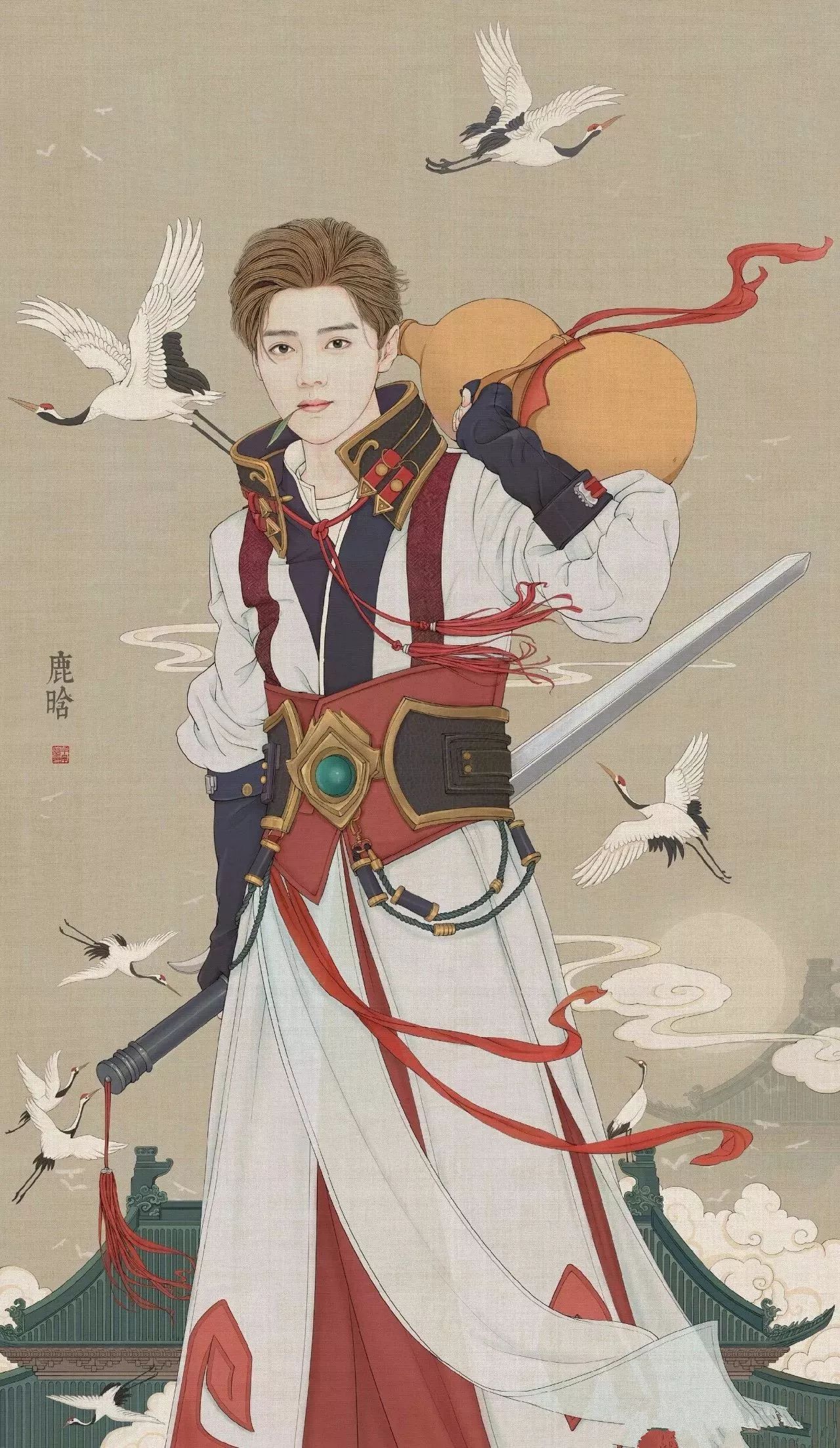 驚艷手繪插畫：古風(fēng)線條畫出女子極致的美