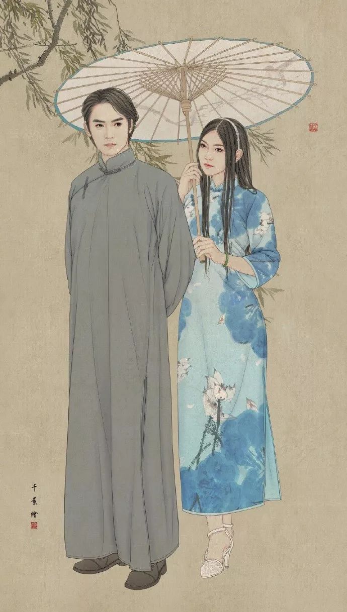 驚艷手繪插畫：古風(fēng)線條畫出女子極致的美