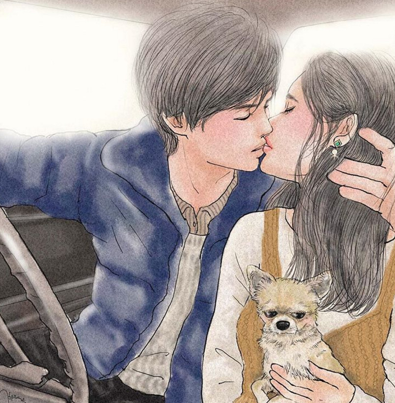 一組情侶情趣插畫(huà)，充滿(mǎn)誘惑的手繪插畫(huà)