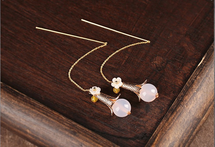 雅露氣質(zhì)耳環(huán)，小清新耳線氣質(zhì)首飾