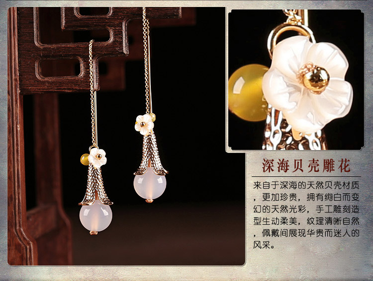 雅露氣質(zhì)耳環(huán)，小清新耳線氣質(zhì)首飾