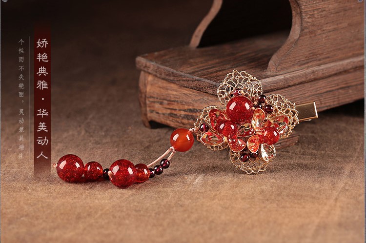 艷傾古風(fēng)琉璃發(fā)夾，嬌美家佳樂文學(xué)頭飾