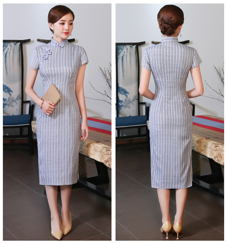 素雅民國(guó)風(fēng)旗袍，時(shí)尚復(fù)古旗袍裙