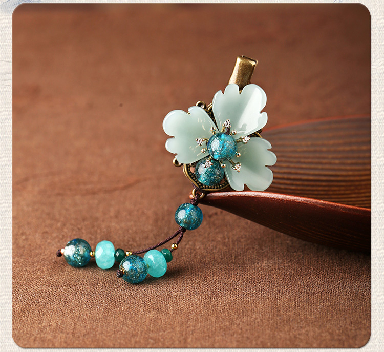 復古風葉子發(fā)夾，素雅氣質(zhì)頭飾