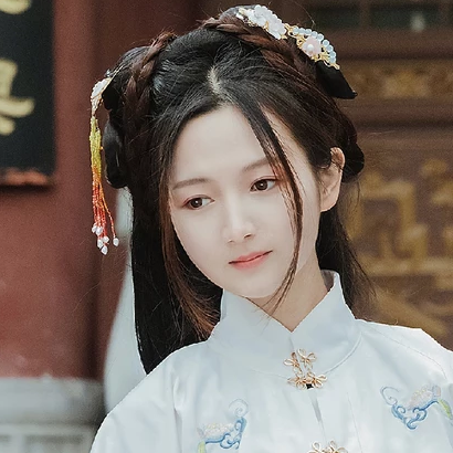 甜美可愛帶傘團扇女生頭像，唯美古風(fēng)真人頭像