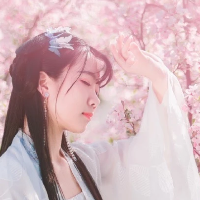 海棠花開(kāi)女生頭像，唯美古風(fēng)真人頭像