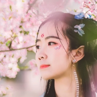 海棠花開(kāi)女生頭像，唯美古風(fēng)真人頭像