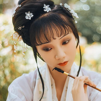 優(yōu)雅庭院女生頭像，唯美古風(fēng)真人頭像