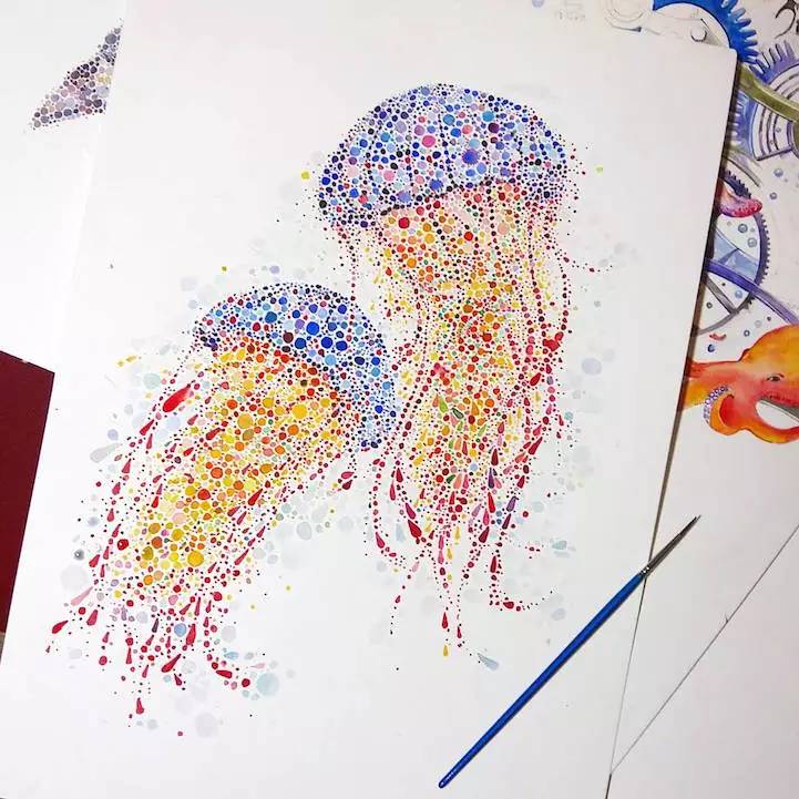 一組有趣的水彩作品：色彩斑斕的插畫(huà)世界