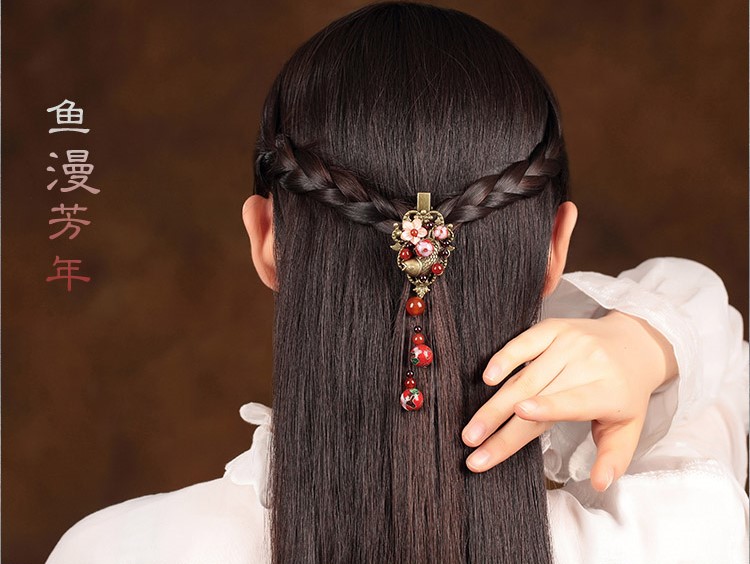 魚漫芳華發(fā)夾：古典家佳樂文學頭飾