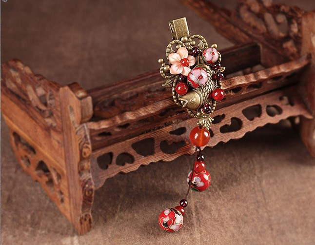 魚漫芳華發(fā)夾：古典家佳樂文學頭飾