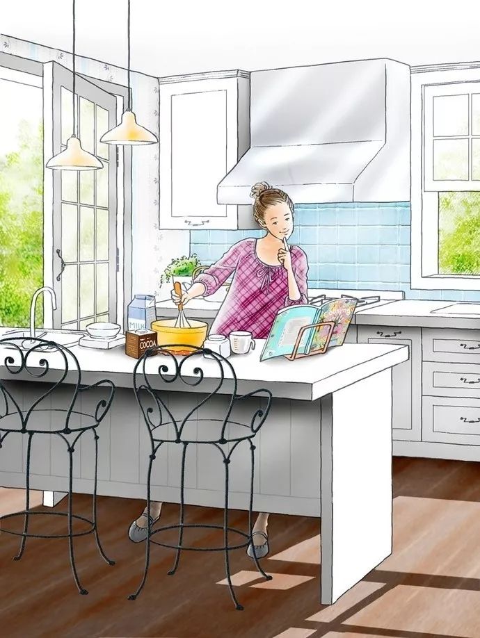 水彩插畫：一個人的愜意時光