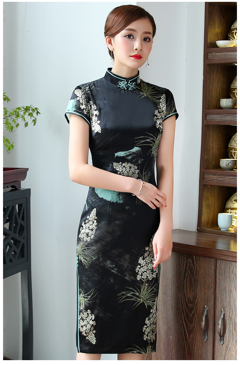 高貴冷艷的墨彩旗袍，奪人心魂的美!