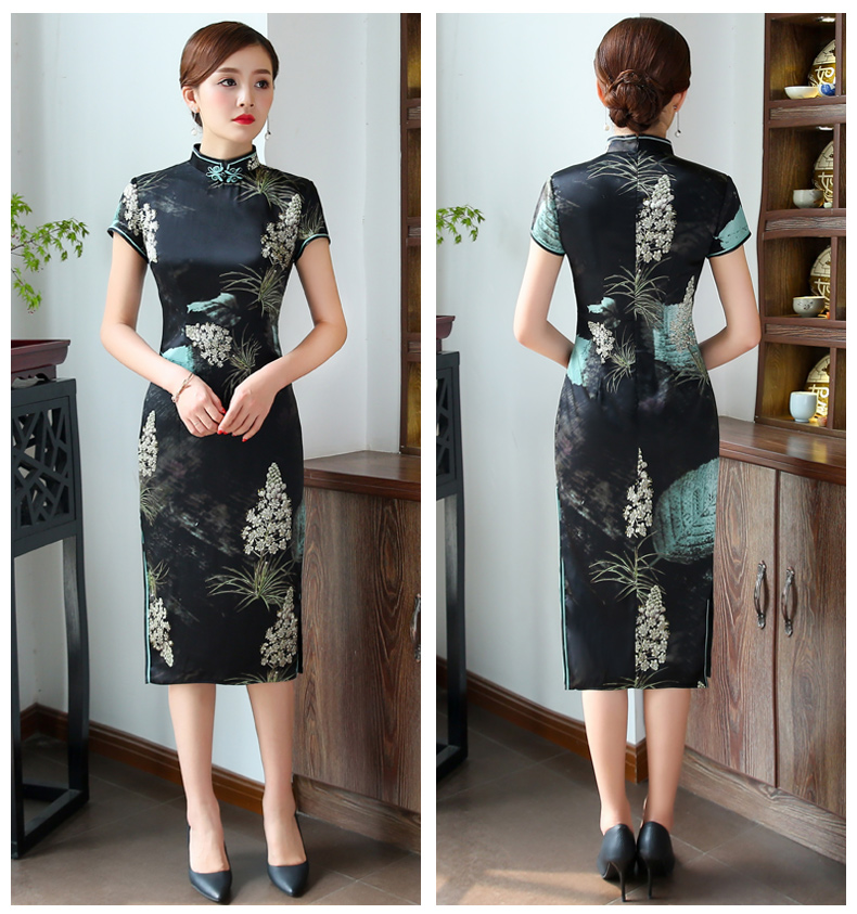 高貴冷艷的墨彩旗袍，奪人心魂的美!
