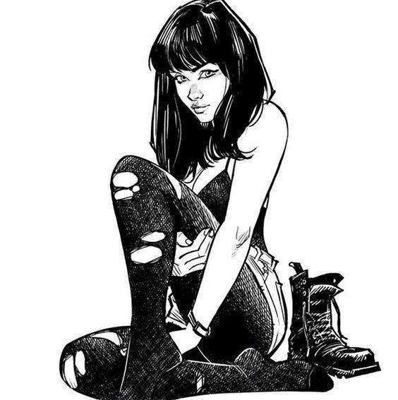 9款性感的黑白女郎插畫，嫵媚的美!