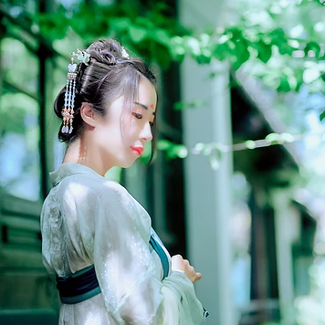 清新繡球花女生頭像，唯美古風(fēng)真人頭像