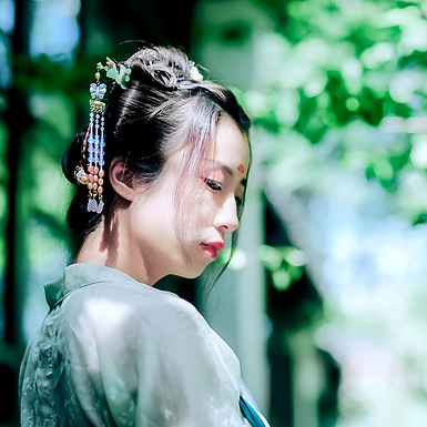 清新繡球花女生頭像，唯美古風(fēng)真人頭像