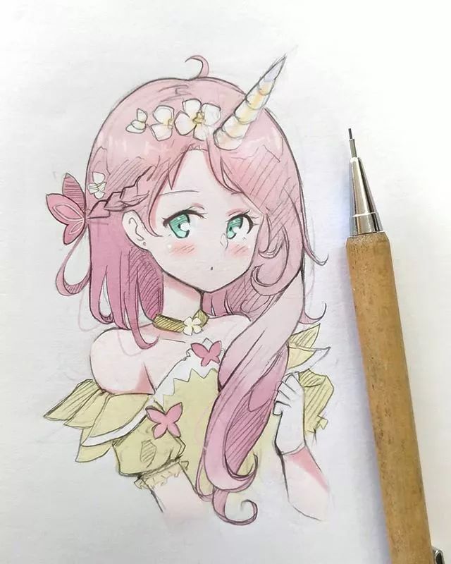 清新可愛美少女插畫，萌化你的心！