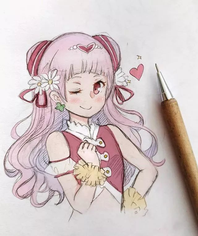 清新可愛美少女插畫，萌化你的心！