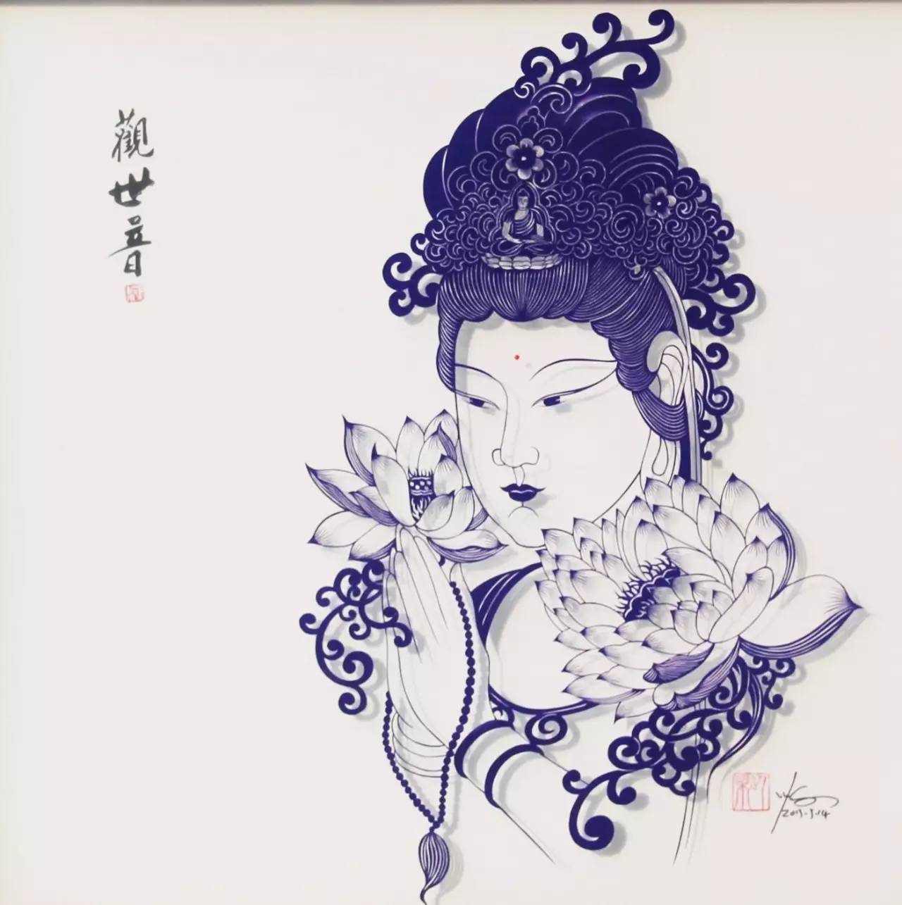 剪紙藝術作品：一次鏤空一根線條的信仰！