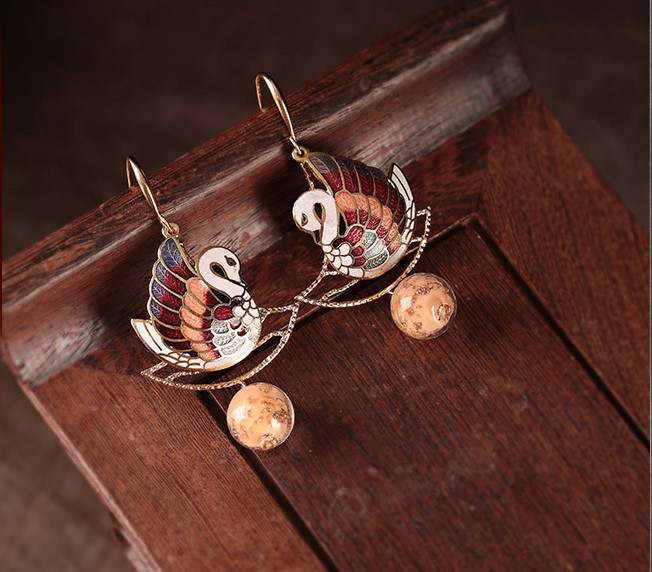 靜緣鴛鴦耳環(huán)，古典美好寓意首飾