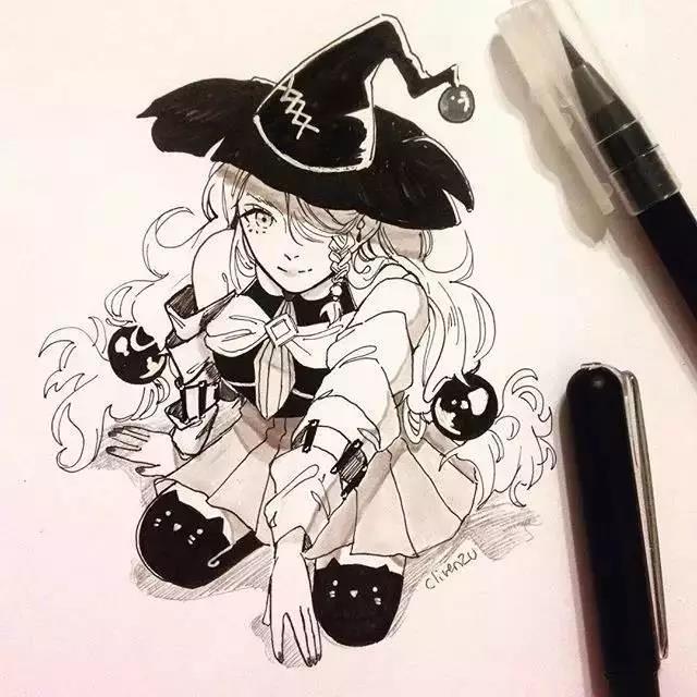 手繪鉛筆人物插畫，超級(jí)美吧！