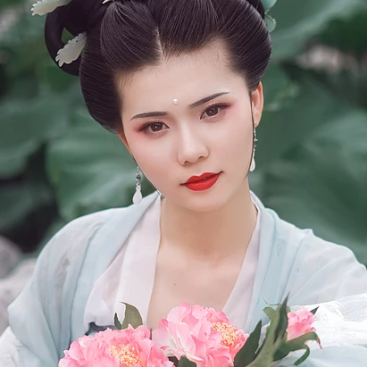 牡丹花女生頭像，唯美古風(fēng)真人頭像