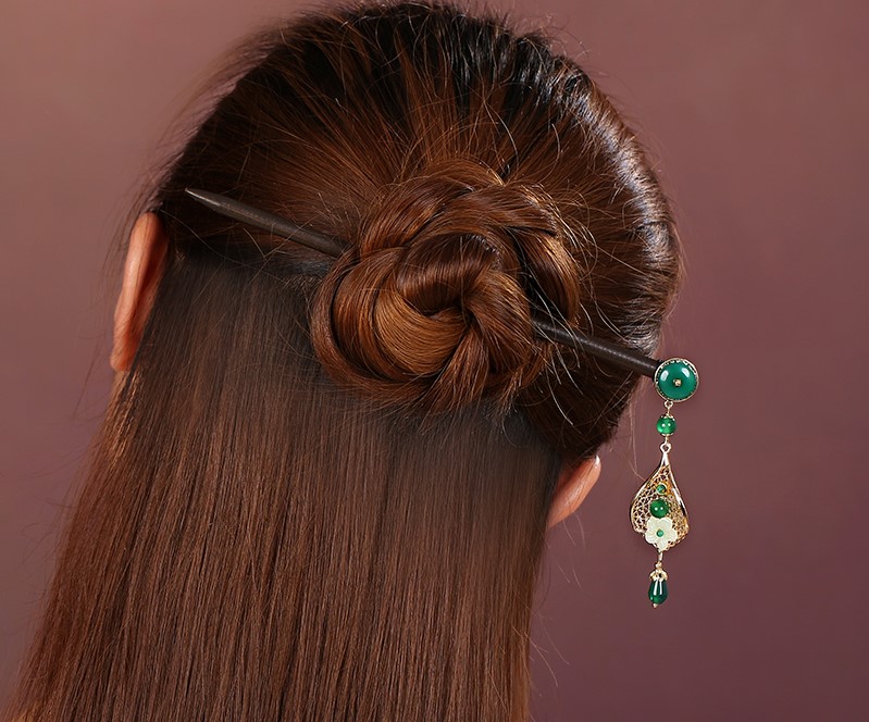 瑪瑙流蘇步搖，古典古風(fēng)簪子頭飾