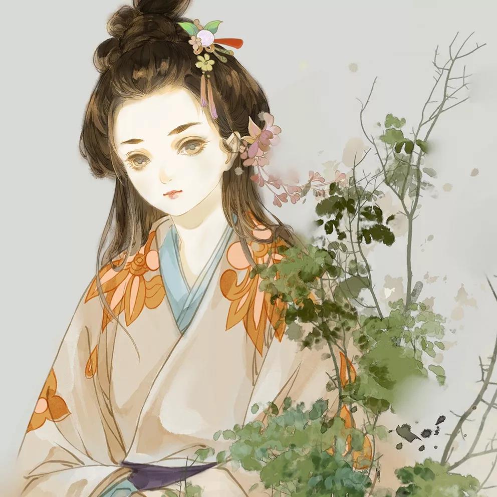 古風(fēng)女子頭像，一顰一笑盡動人