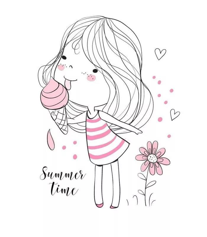 一組清新萌系簡(jiǎn)筆插畫：萌動(dòng)你的心靈！