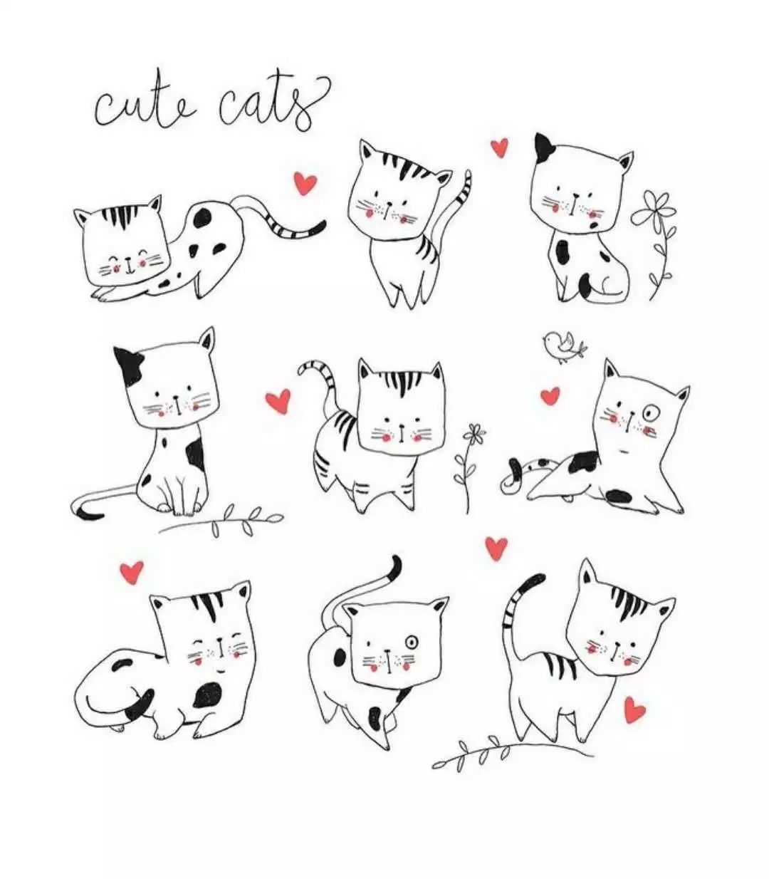 一組清新萌系簡(jiǎn)筆插畫(huà)：萌動(dòng)你的心靈！