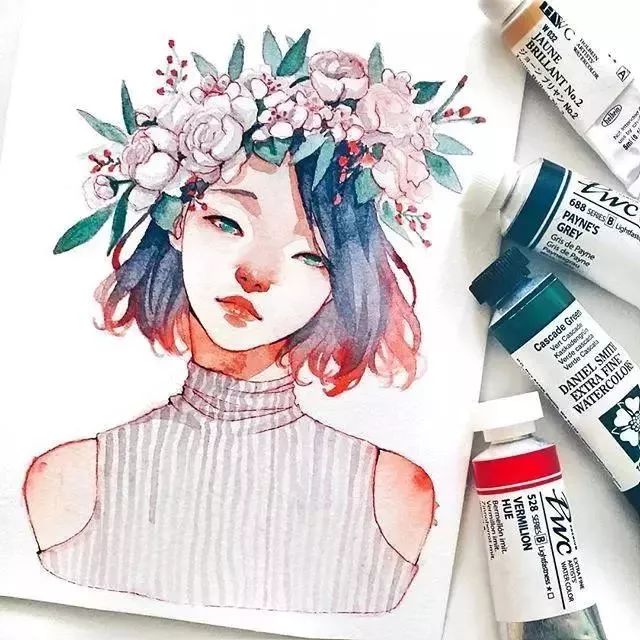 37款唯美水彩插畫：不一樣的色彩視覺！