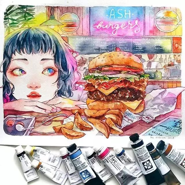 37款唯美水彩插畫：不一樣的色彩視覺！