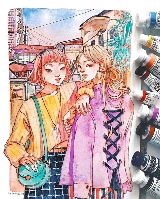 37款唯美水彩插畫：不一樣的色彩視覺！