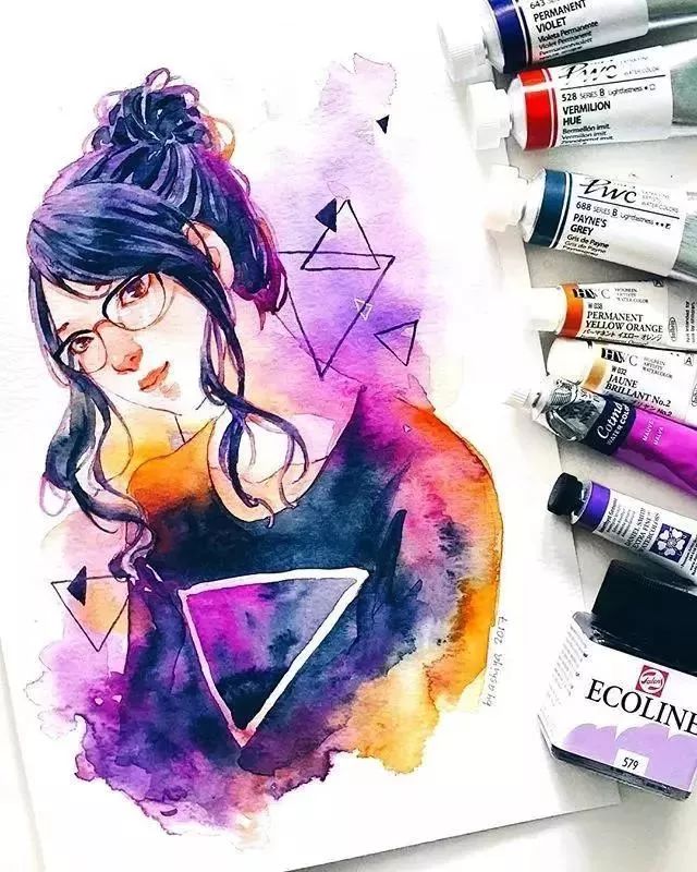 37款唯美水彩插畫(huà)：不一樣的色彩視覺(jué)！