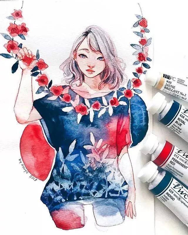 37款唯美水彩插畫：不一樣的色彩視覺！