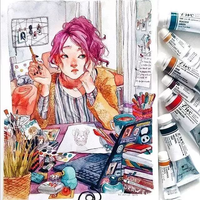 37款唯美水彩插畫(huà)：不一樣的色彩視覺(jué)！