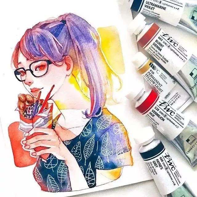 37款唯美水彩插畫：不一樣的色彩視覺！