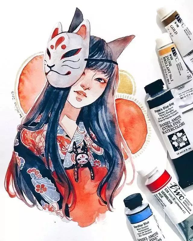 37款唯美水彩插畫：不一樣的色彩視覺！