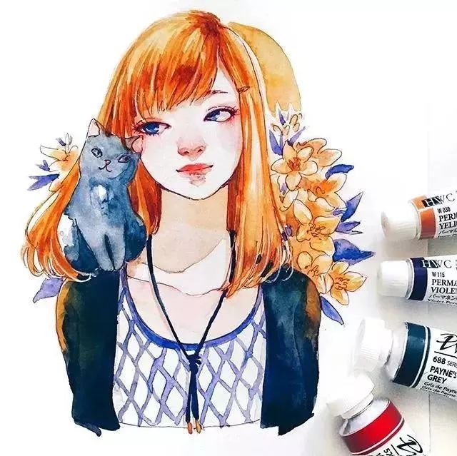 37款唯美水彩插畫：不一樣的色彩視覺(jué)！