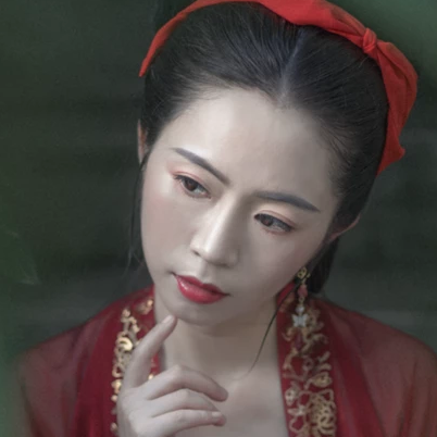 櫻桃紅衣古風(fēng)頭像，嬌艷美人!