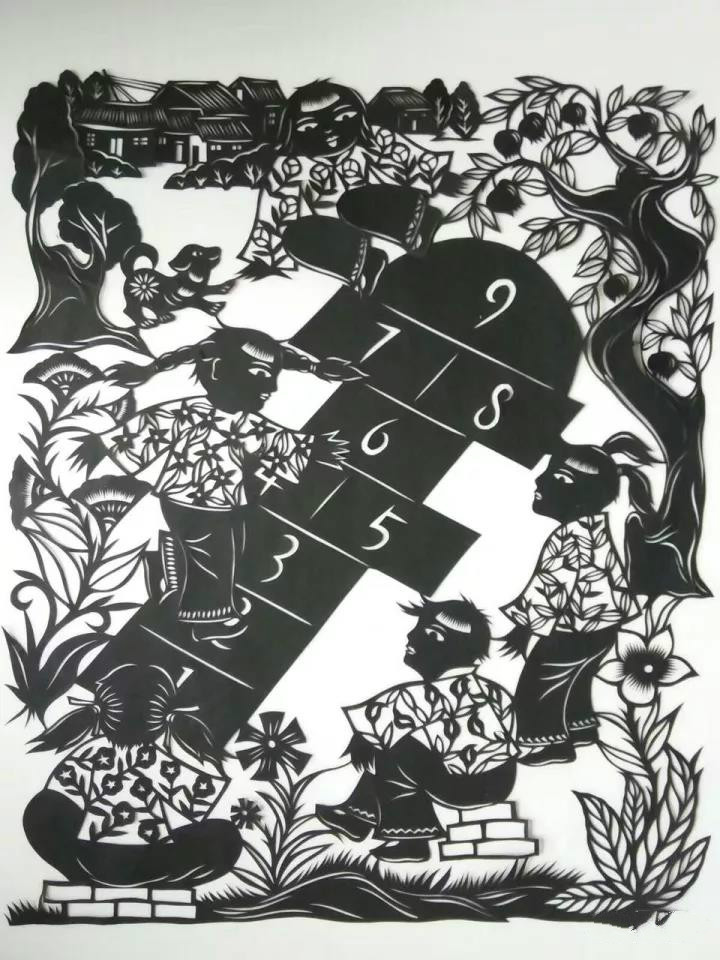 20款童年趣事剪紙：宗華陽老師剪紙作品