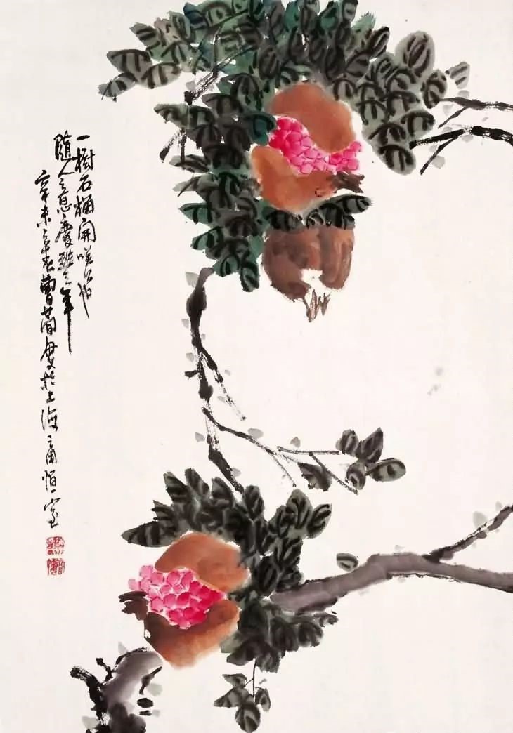 32幅曹簡樓國畫石榴圖：石榴令人垂涎欲滴！